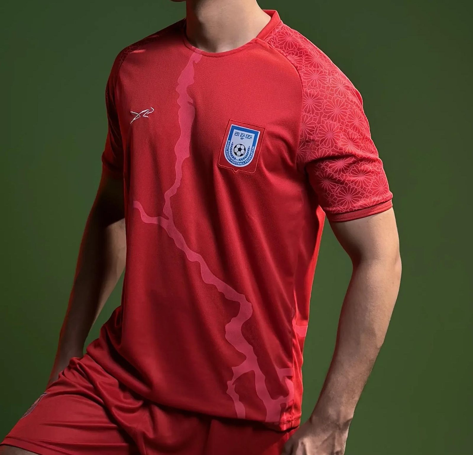 Bangladesh National Official BFF Away Red Jersey – Player Version (Half Sleeve)