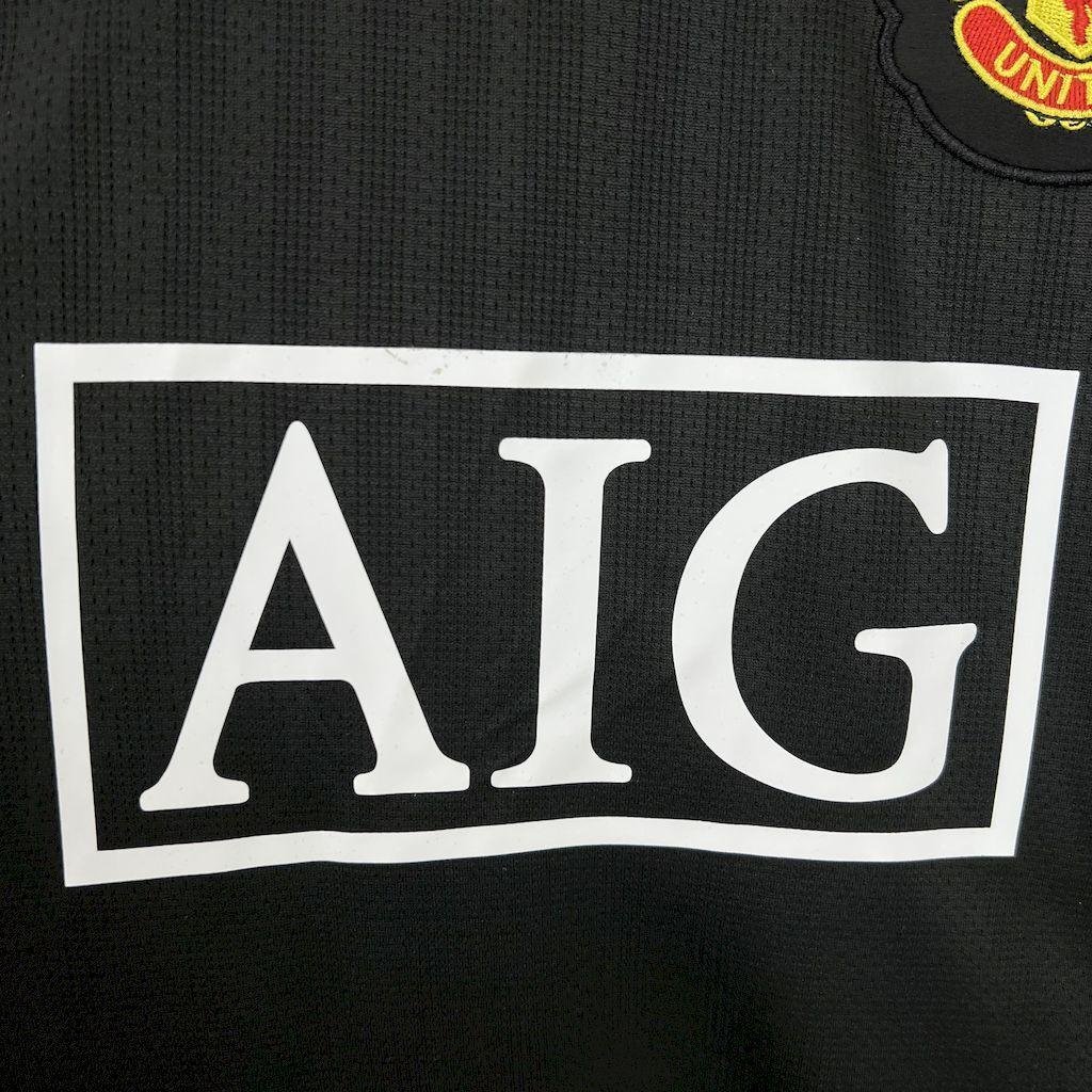 Manchester United 2007/08 Vintage Away Black Kit - Retro Jersey (Half Sleeve) - Image 3