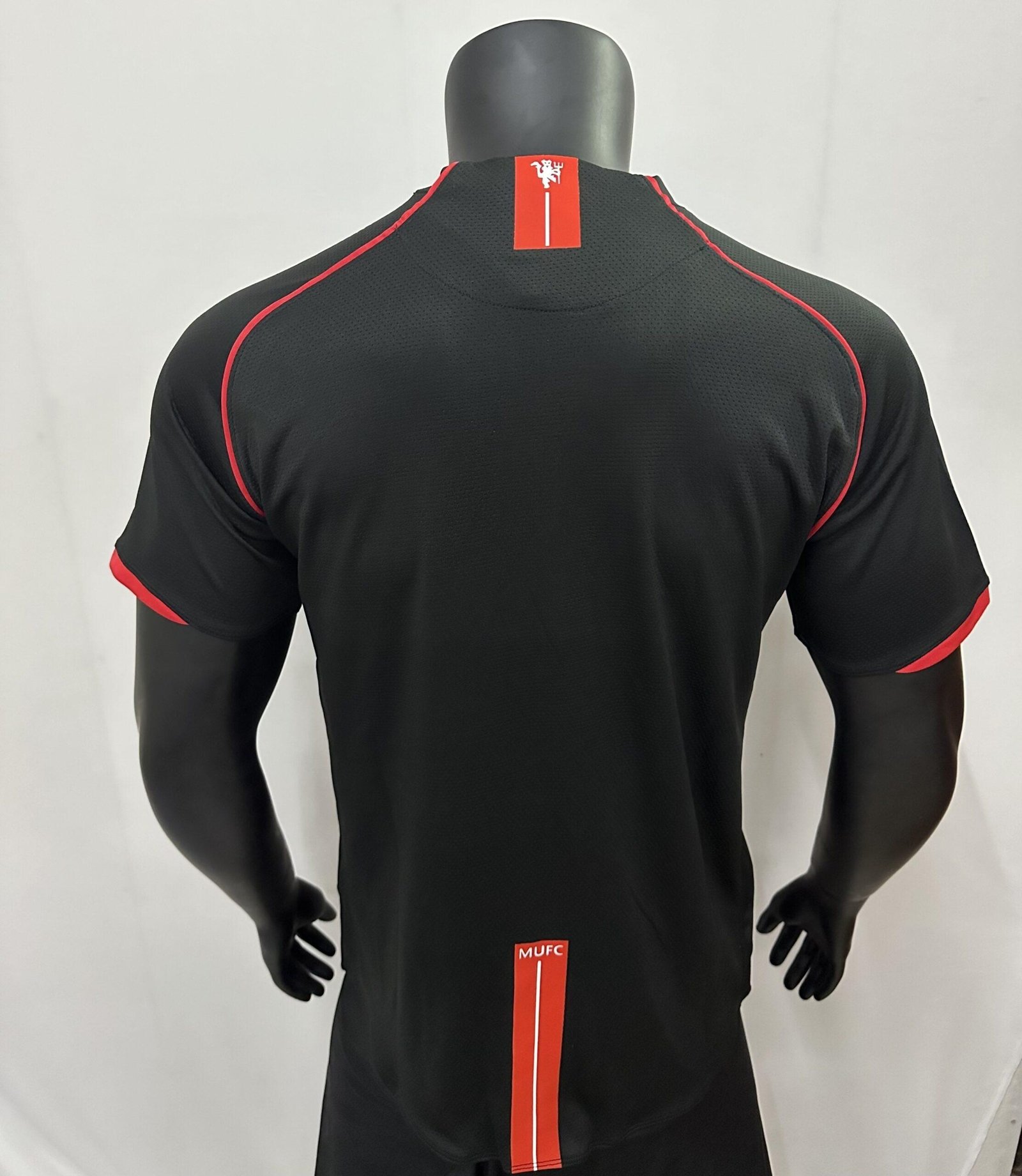 Manchester United 2007/08 Vintage Away Black Kit - Retro Jersey (Half Sleeve) - Image 6