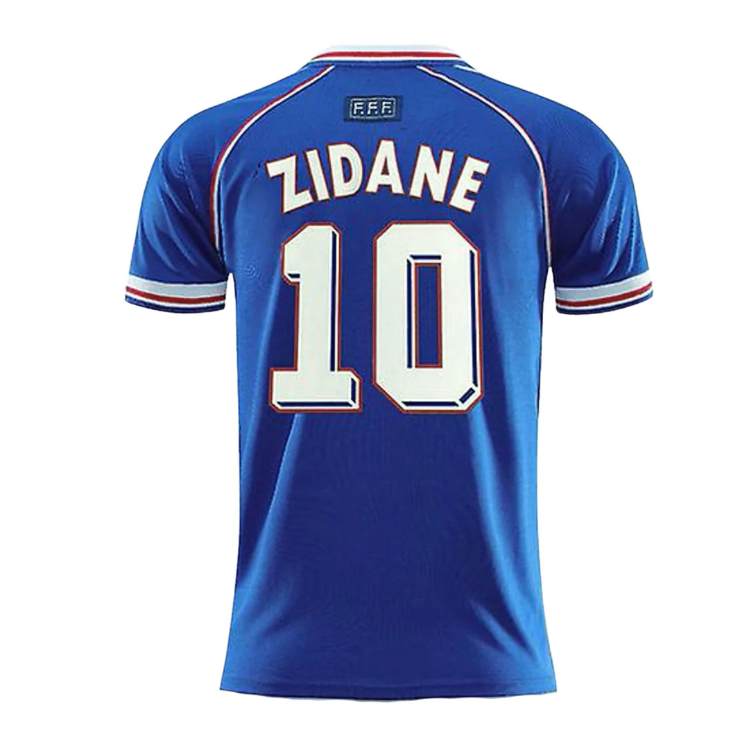 ZIDANE 10 France 1998 Home - Retro Jersey (Half Sleeve)
