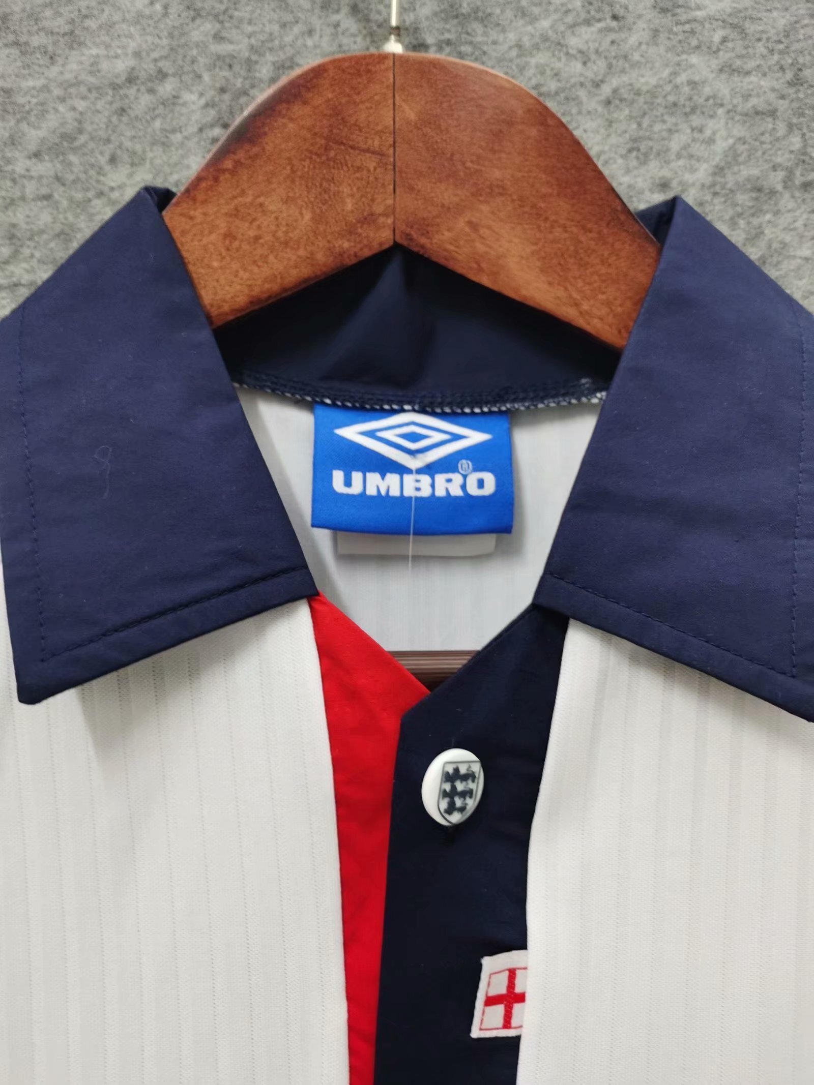 BECKHAM 7 England 1998 World Cup Home Kit (Half Sleeve) - Retro Jersey - Image 6
