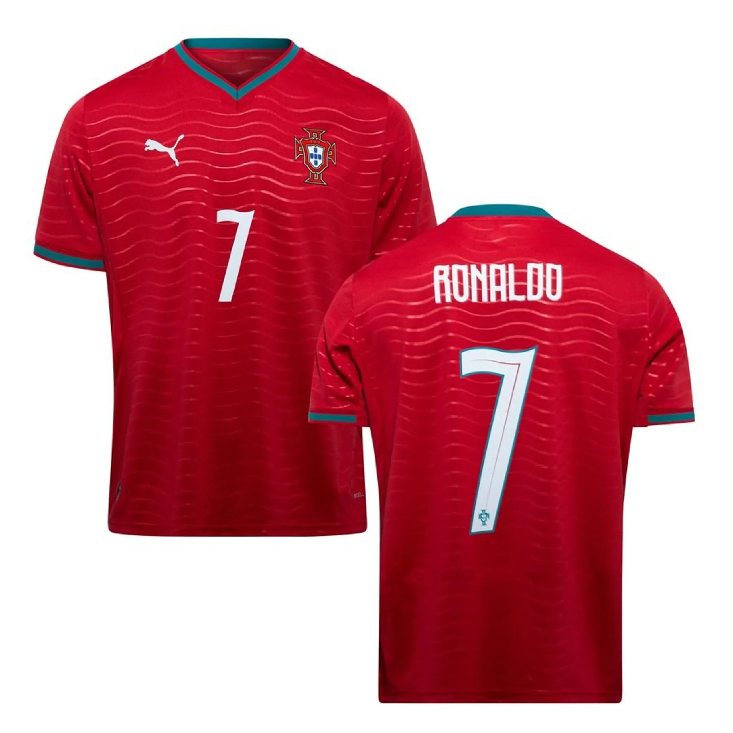 Portugal 2026 World Cup Home Jersey with Ronaldo 7 – Player Version (Half Sleeve)