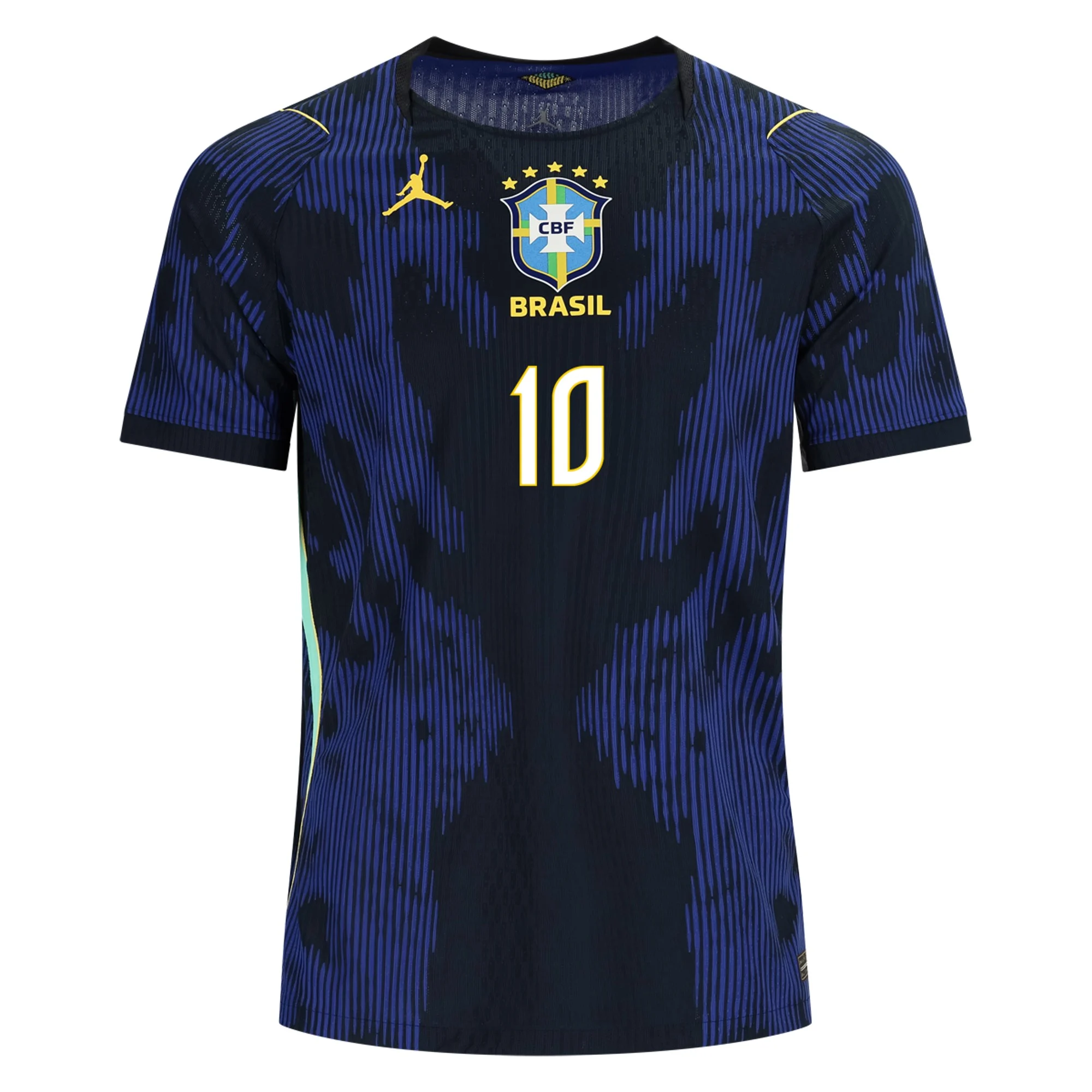 Neymar 10 Brazil World Cup Away Jersey - Player Version (Half Sleeve) - Image 6