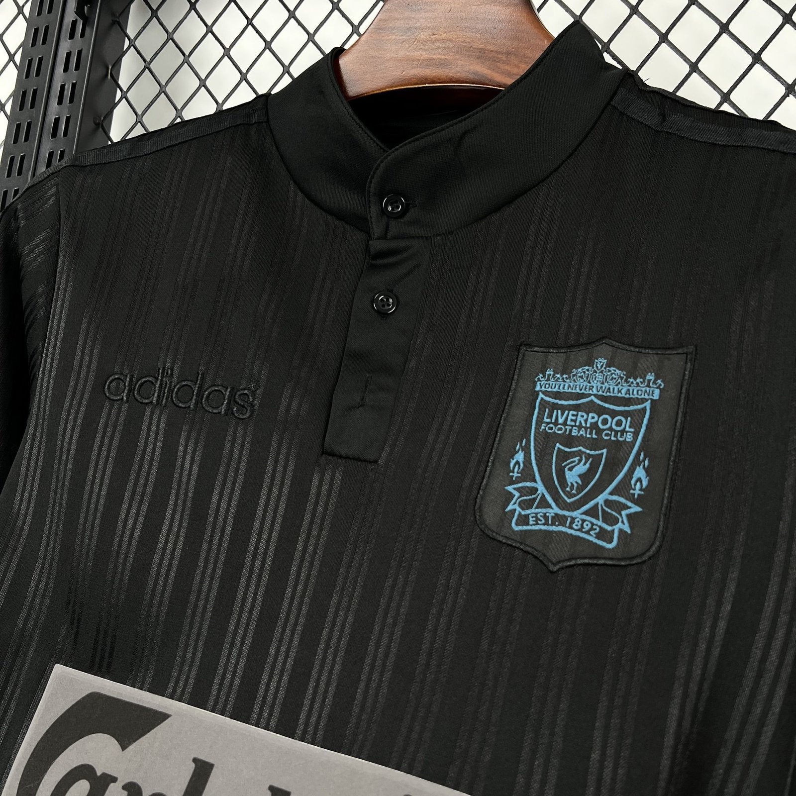 Liverpool 1995-96 Away Black Retro Jersey - Image 3