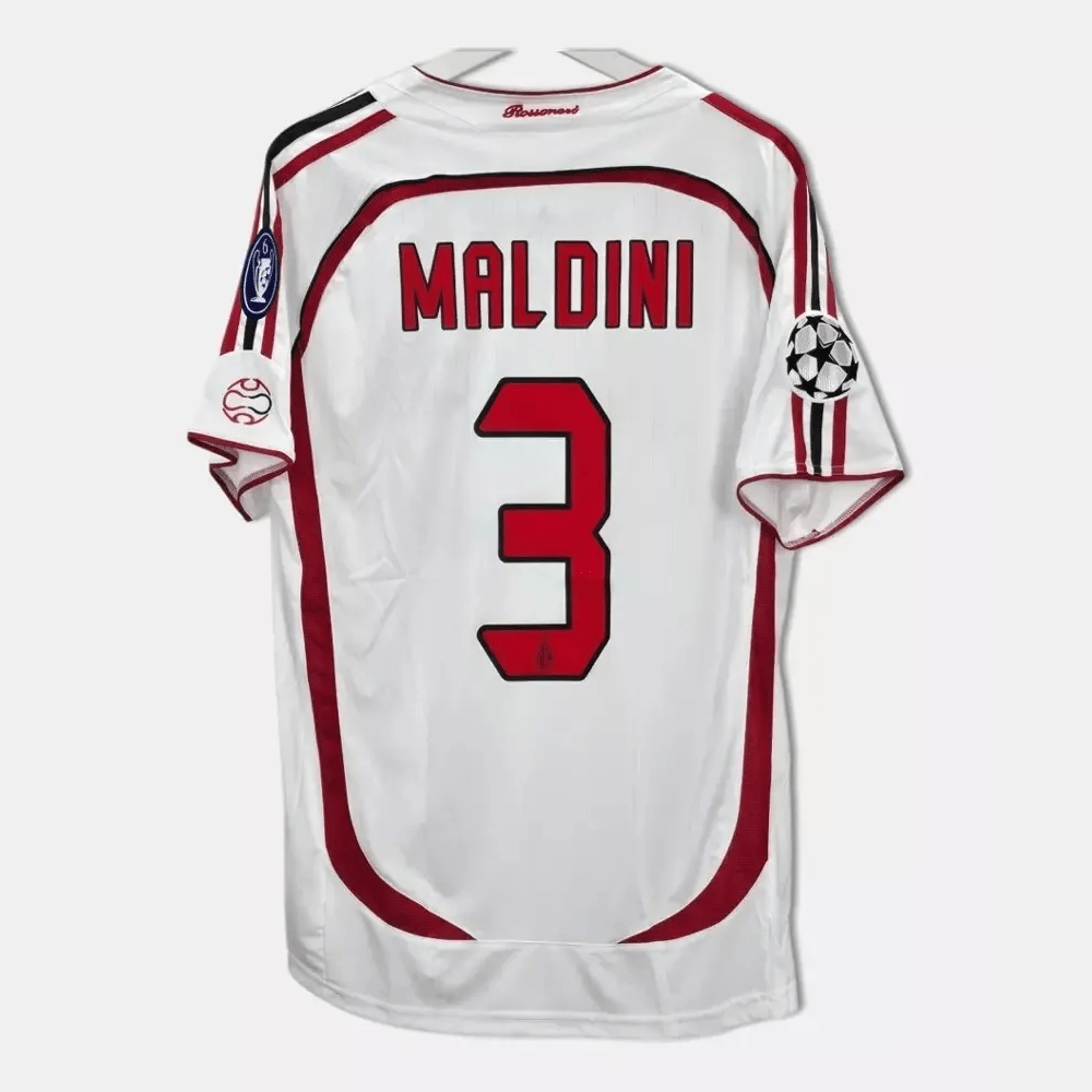 MALDINI 3 AC Milan 06-07 Away Retro Half Sleeve- UCL Jersey - Image 7