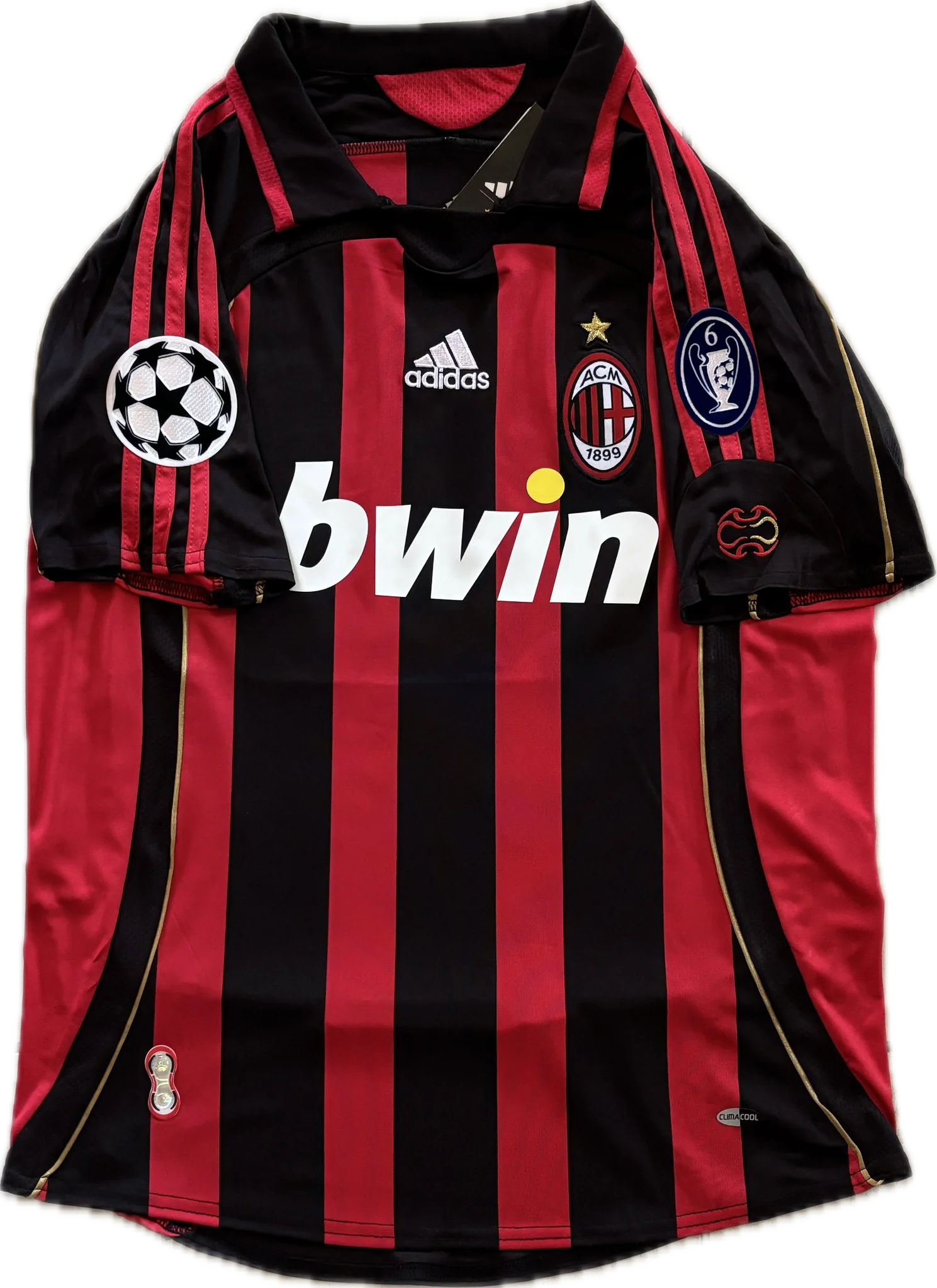 KAKA 22 AC Milan 06-07 Home Retro Half Sleeve- UCL Jersey - Image 6