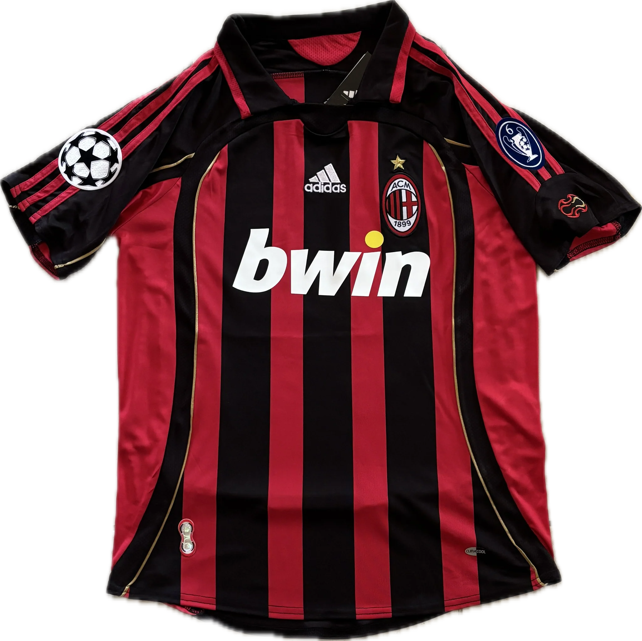 KAKA 22 AC Milan 06-07 Home Retro Half Sleeve- UCL Jersey - Image 5