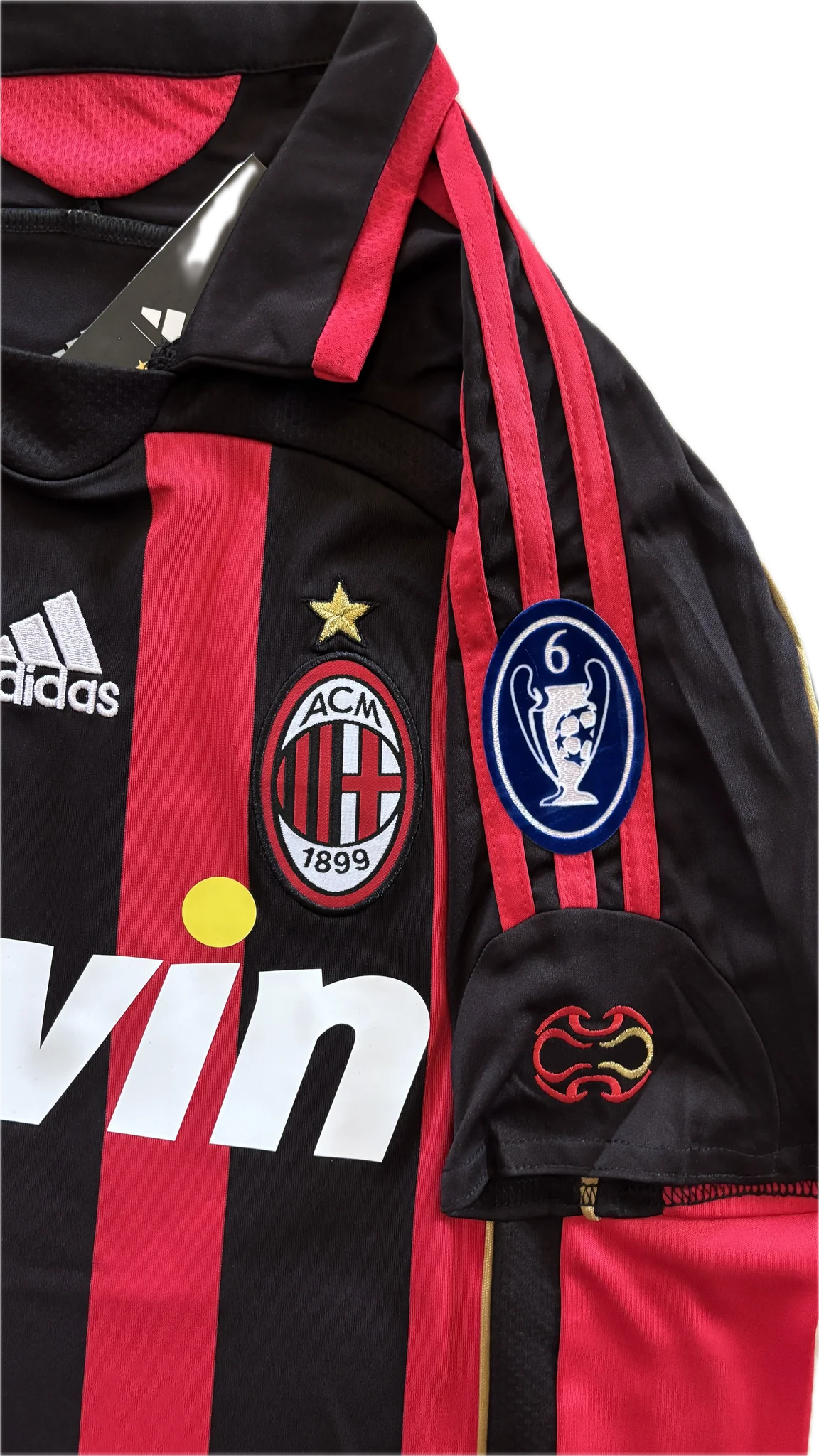 KAKA 22 AC Milan 06-07 Home Retro Half Sleeve- UCL Jersey - Image 4