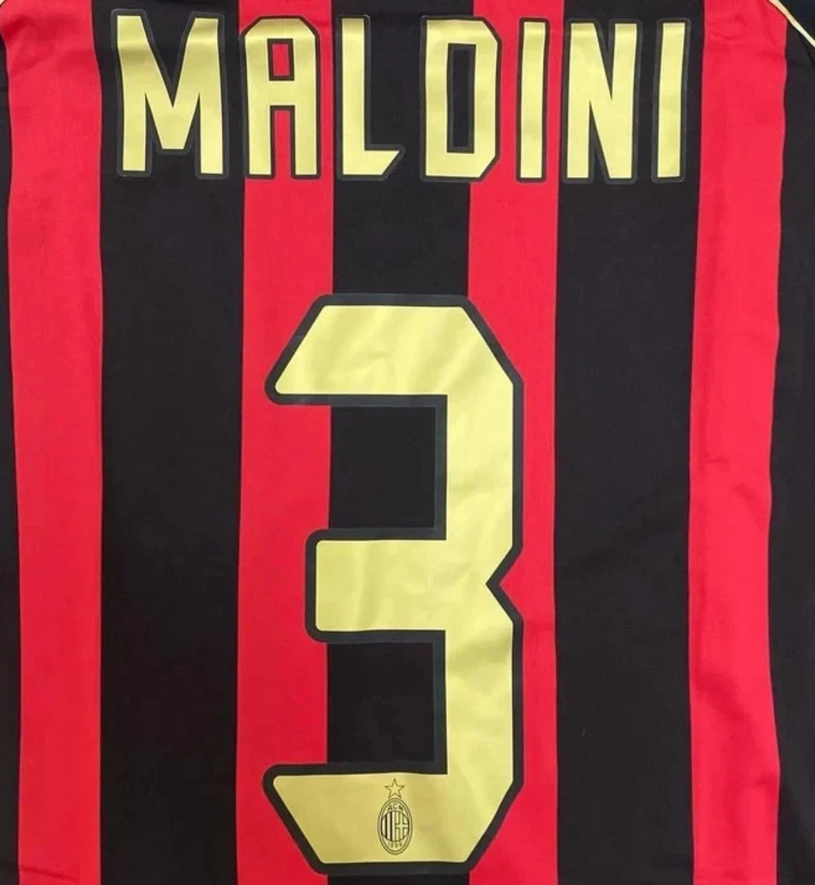 MALDINI 3 AC Milan 06-07 Home Retro Half Sleeve- UCL Jersey - Image 6